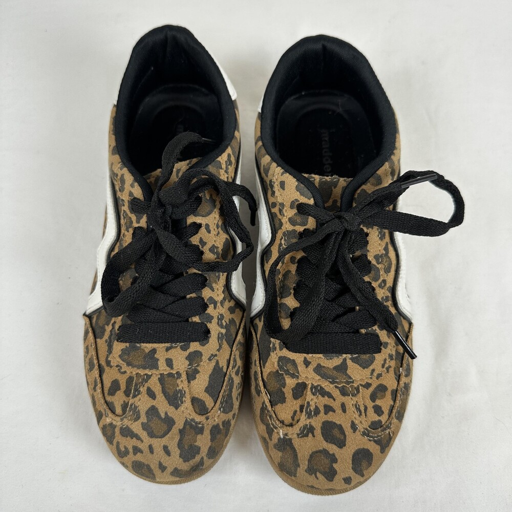 Madden Girl Shoes Womens Size 6 Brown Leopard Print G-Kicker Sneakers